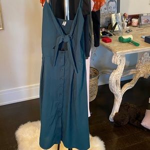 Teal midi dress